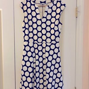 Womens navy dot dress
